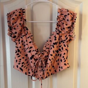 SHEIN Black and Orange Bikini Swimwear